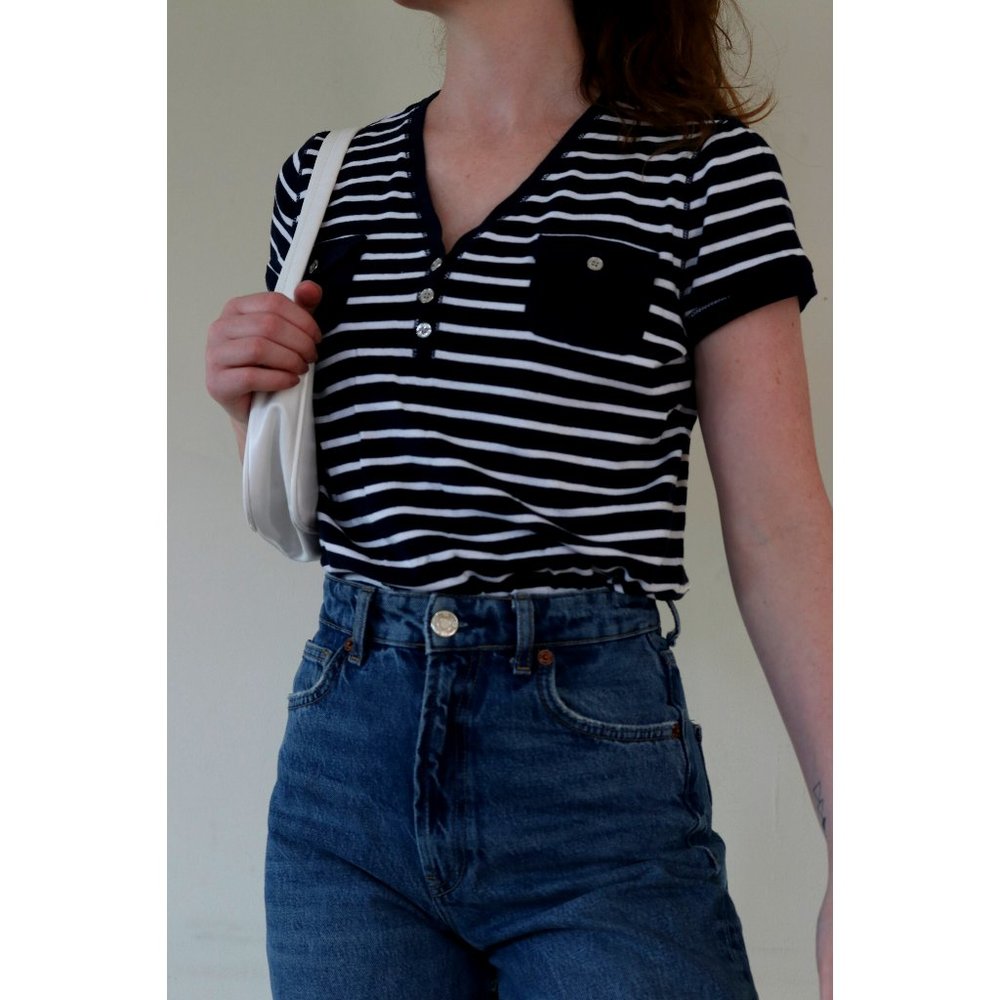 CHAPS STRIPED SHIRT - Size L